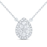 1/3CTW-DIA CN FASHION PEAR NECKLACE (18 INCH)